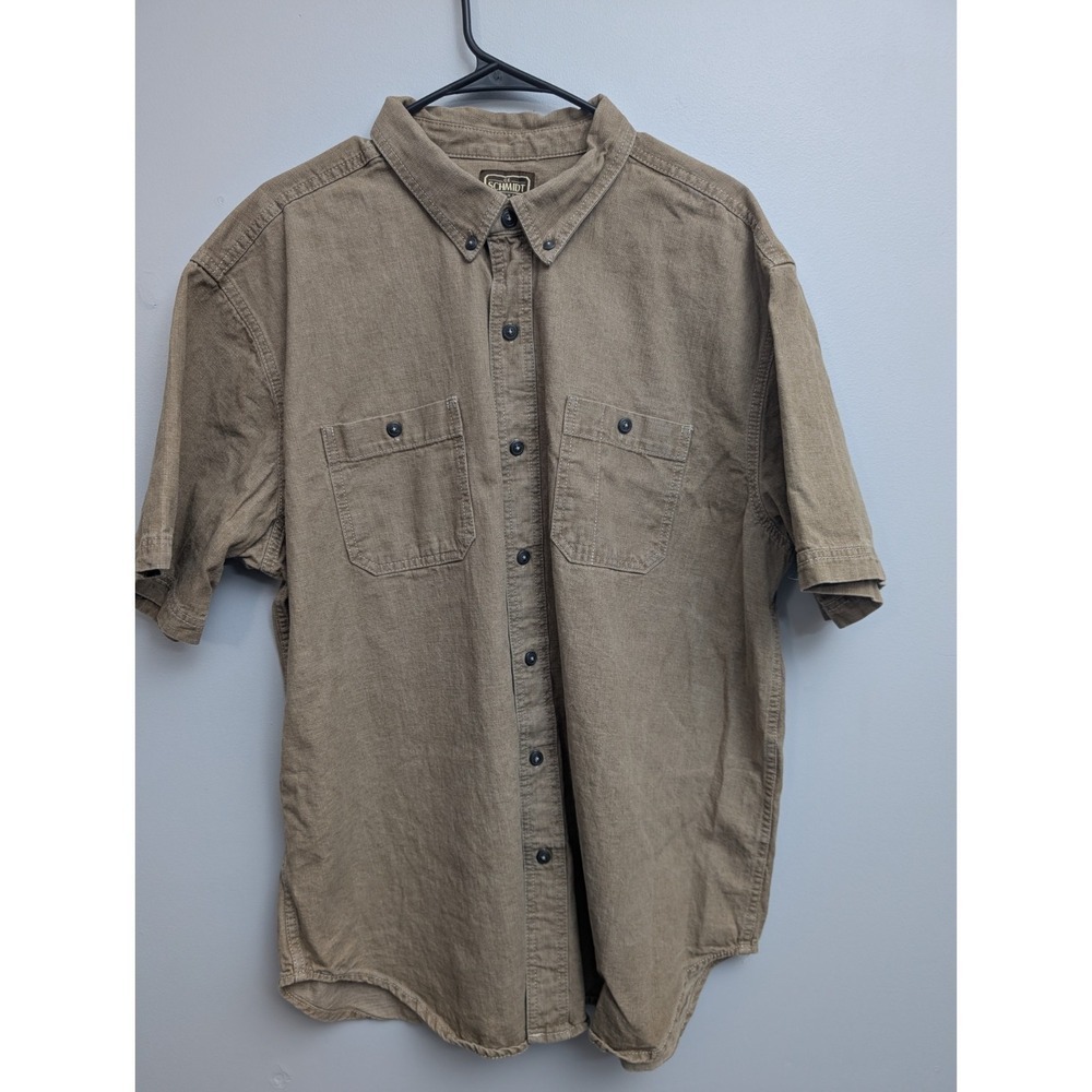 D4 C. E. SCHMIDT MEN'S work SHIRT SIZE XL-BEIGE